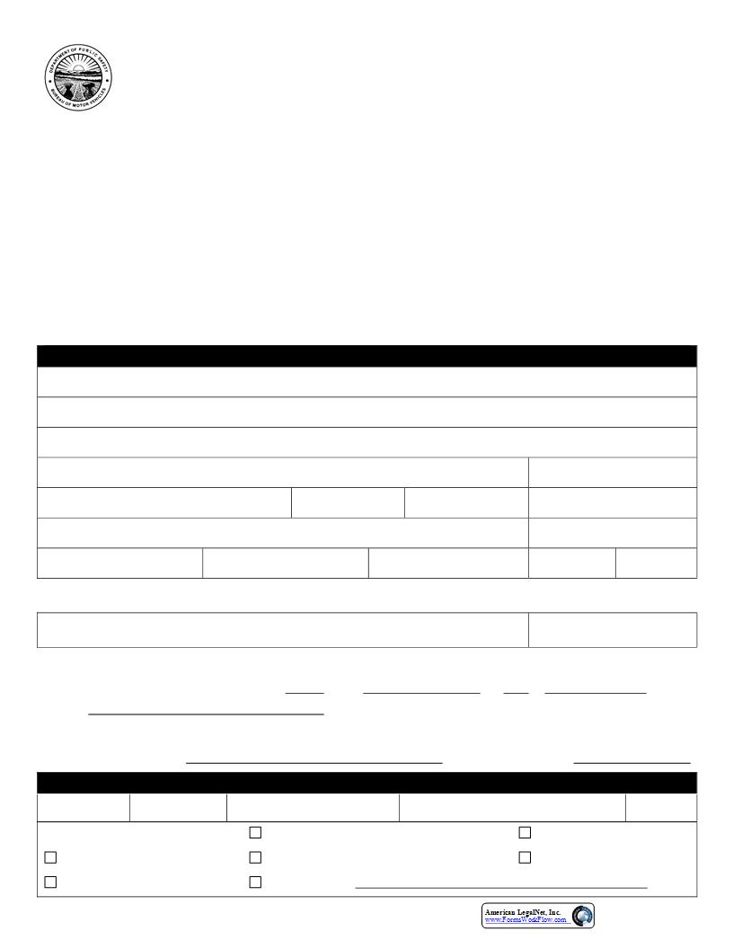 Individuals Request For National Driver Register NDR File Check In {BMV 2150} | Pdf Fpdf Docx | Ohio