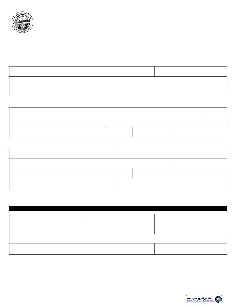 Request For Service by County Agency {BMV 0399} | Pdf Fpdf Docx | Ohio