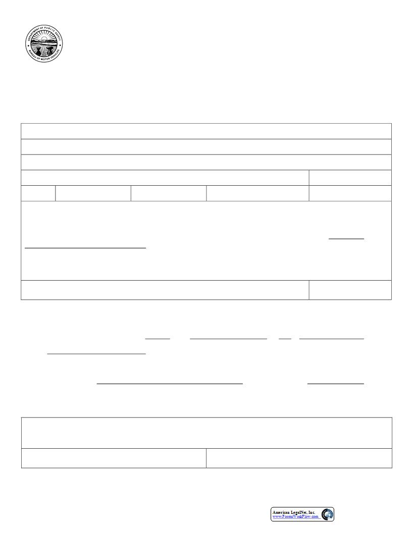 Affidavit To Exempt Volunteer Rescue Vehicles From Registration Fees {BMV 4523} | Pdf Fpdf Docx | Ohio