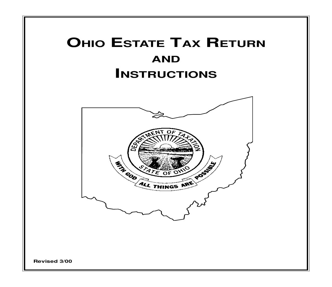 Ohio Estate Tax Return And Instructions Date Of Death Before Jan-01 | Pdf Fpdf Doc Docx | Ohio