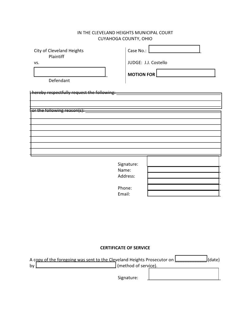 Motion | Pdf Fpdf Doc Docx | Ohio