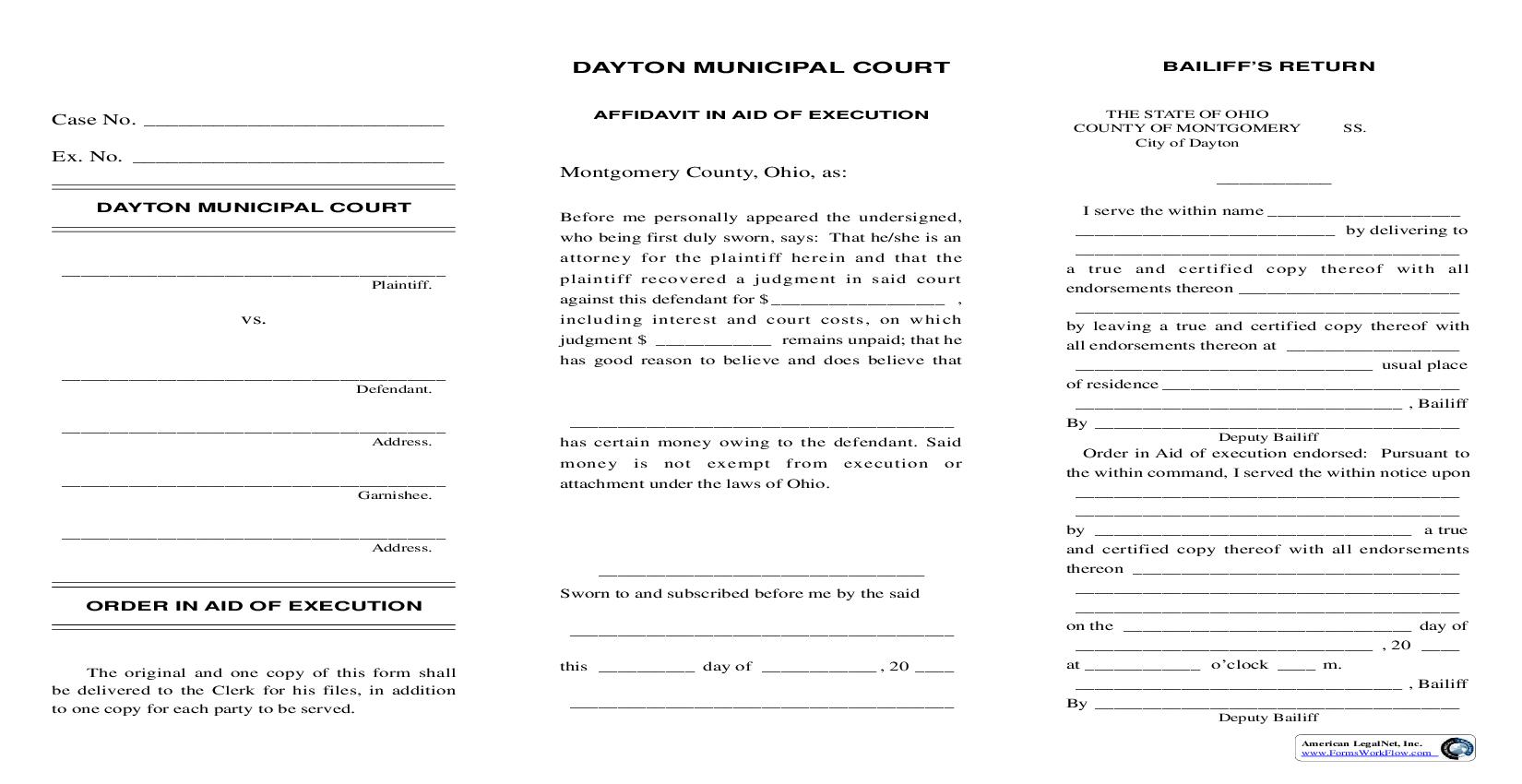 Order For Debtors Examination {J-31} | Pdf Fpdf Doc Docx | Ohio