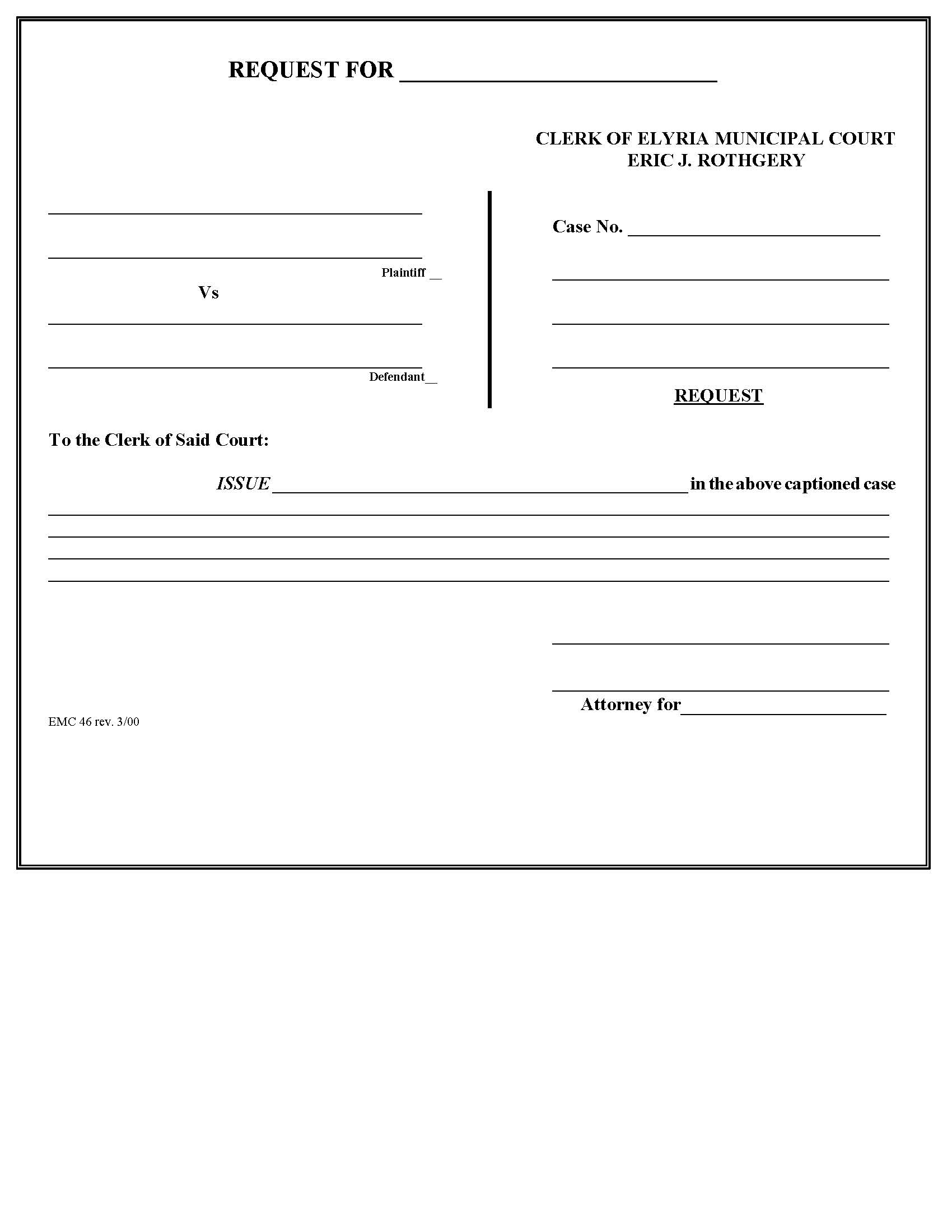 Request {EMC 46} | Pdf Fpdf Doc Docx | Ohio