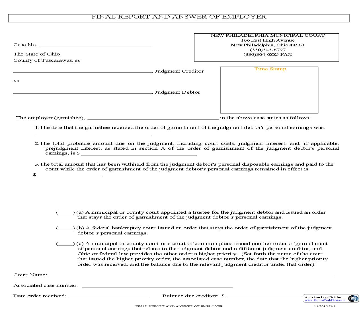 Final Report And Answer Of Employer | Pdf Fpdf Doc Docx | Ohio