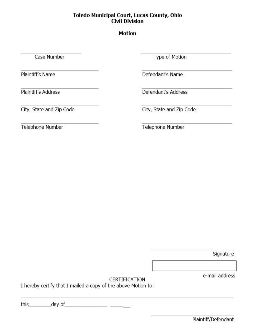 Motion | Pdf Fpdf Doc Docx | Ohio