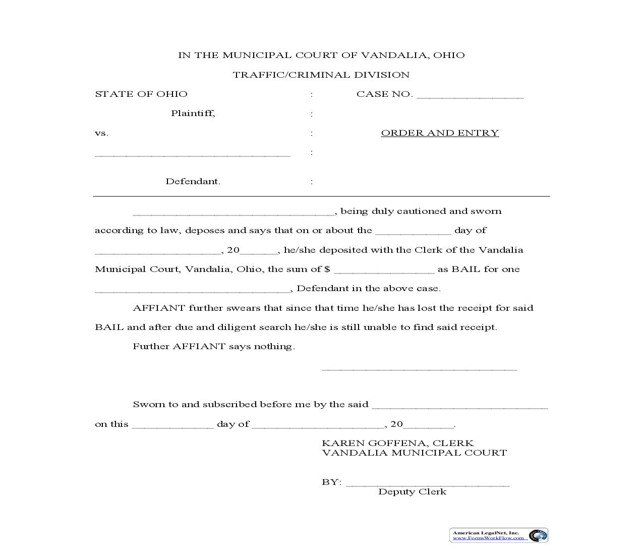 Order And Entry | Pdf Fpdf Doc Docx | Ohio