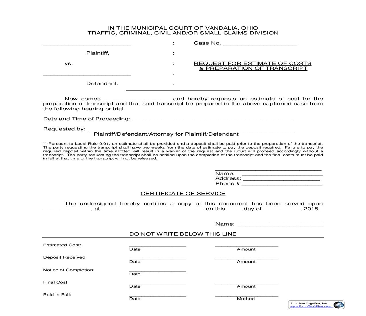 Request For Transcript | Pdf Fpdf Doc Docx | Ohio