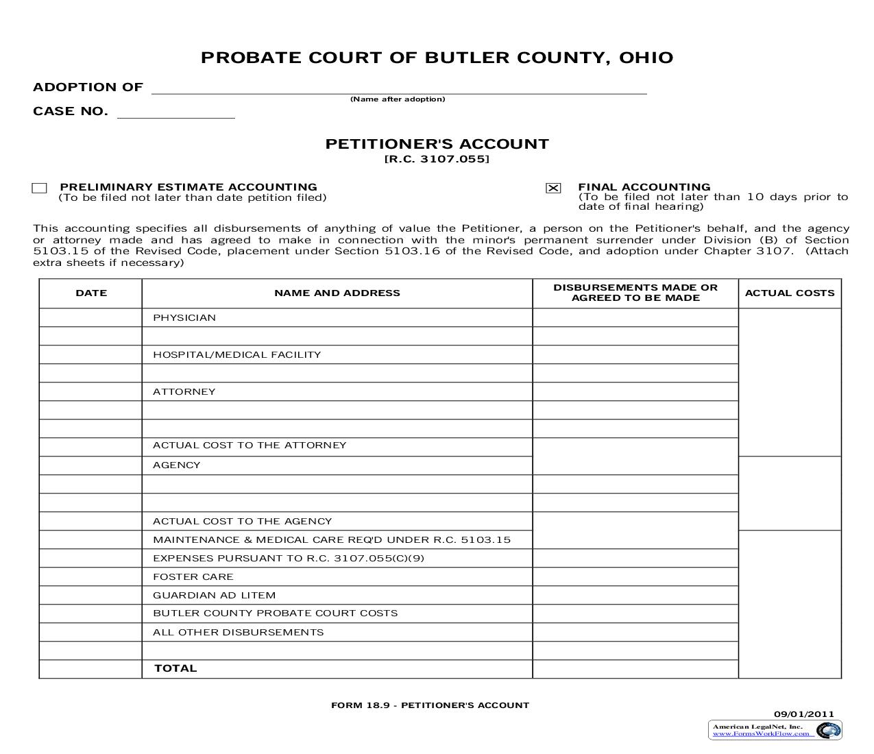 Petitioners Account {18.9} | Pdf Fpdf Doc Docx | Ohio