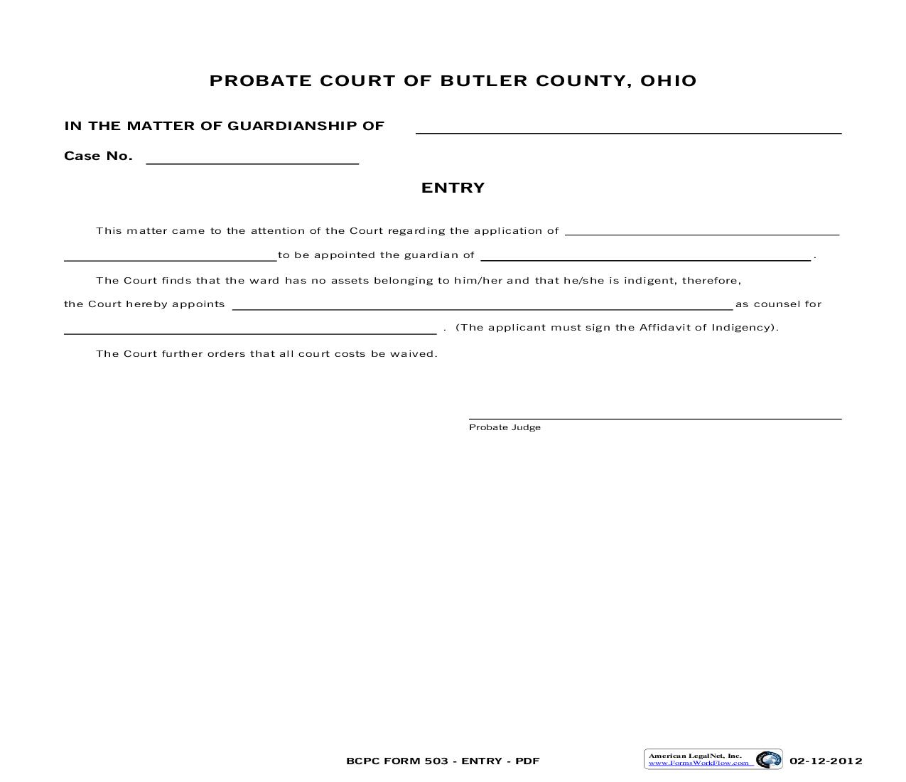 Entry {503} | Pdf Fpdf Doc Docx | Ohio