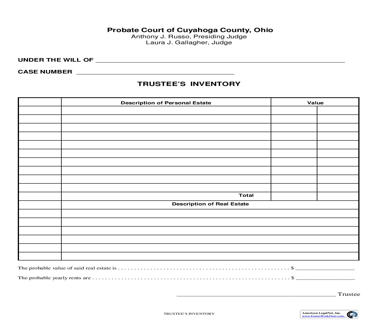 Trustees Inventory | Pdf Fpdf Doc Docx | Ohio