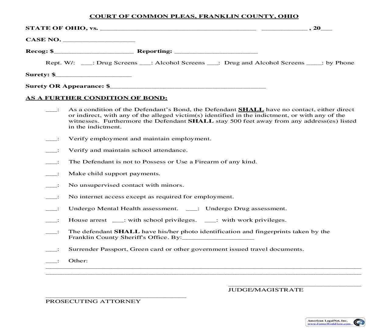 Bond Setting | Pdf Fpdf Doc Docx | Ohio