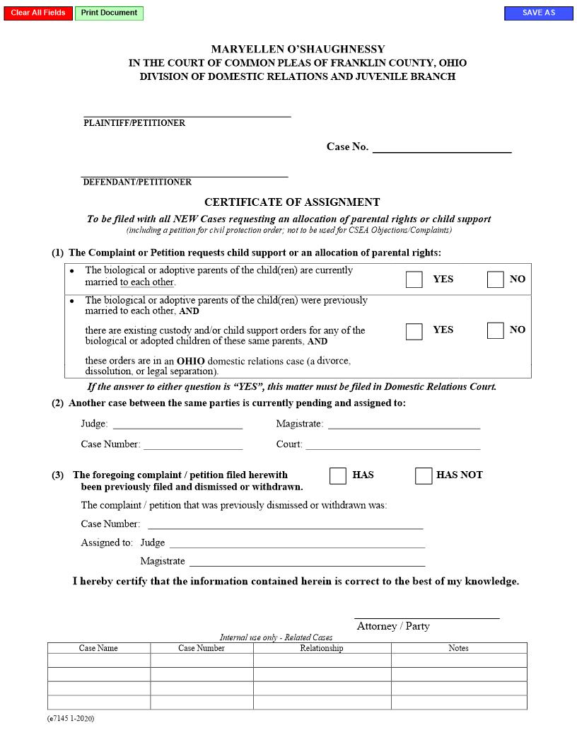 Certificate Of Assignment | Pdf Fpdf Doc Docx | Ohio