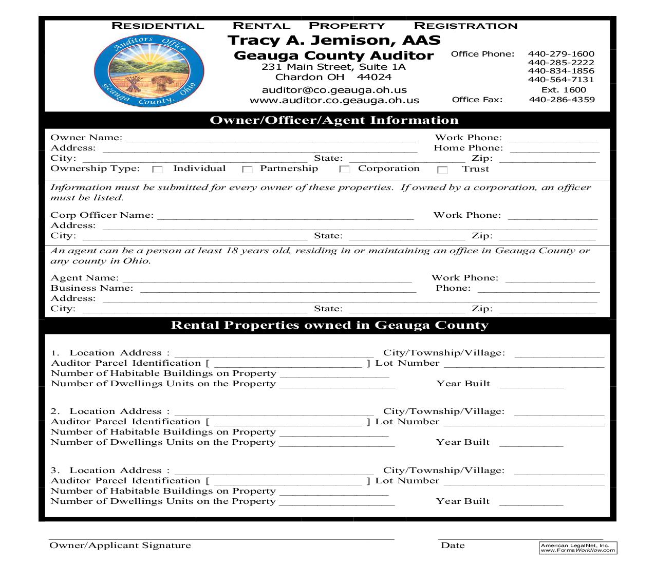 Owner Officer Agent Information |  | Ohio