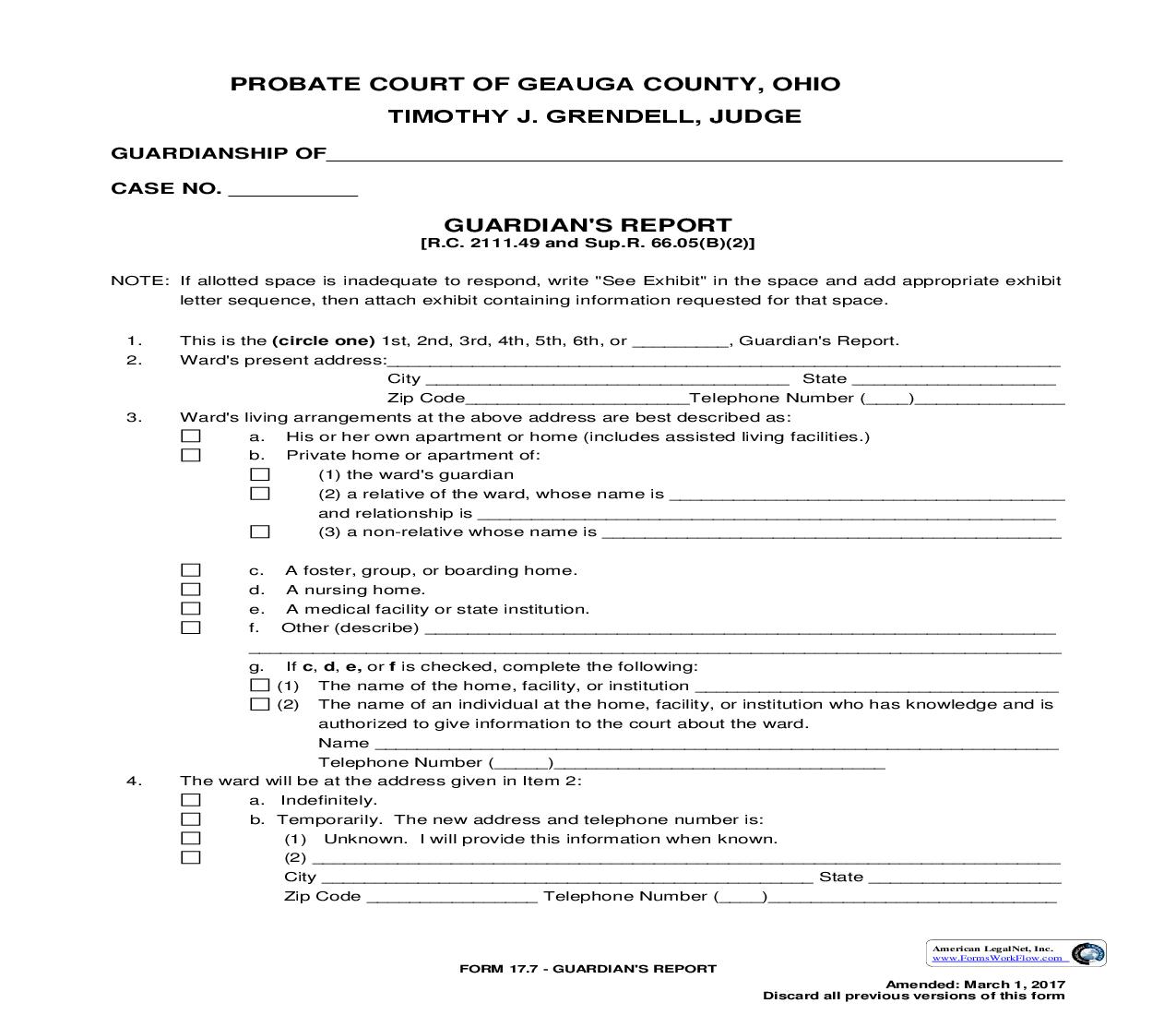 Guardians Report {17.7} | Pdf Fpdf Doc Docx | Ohio