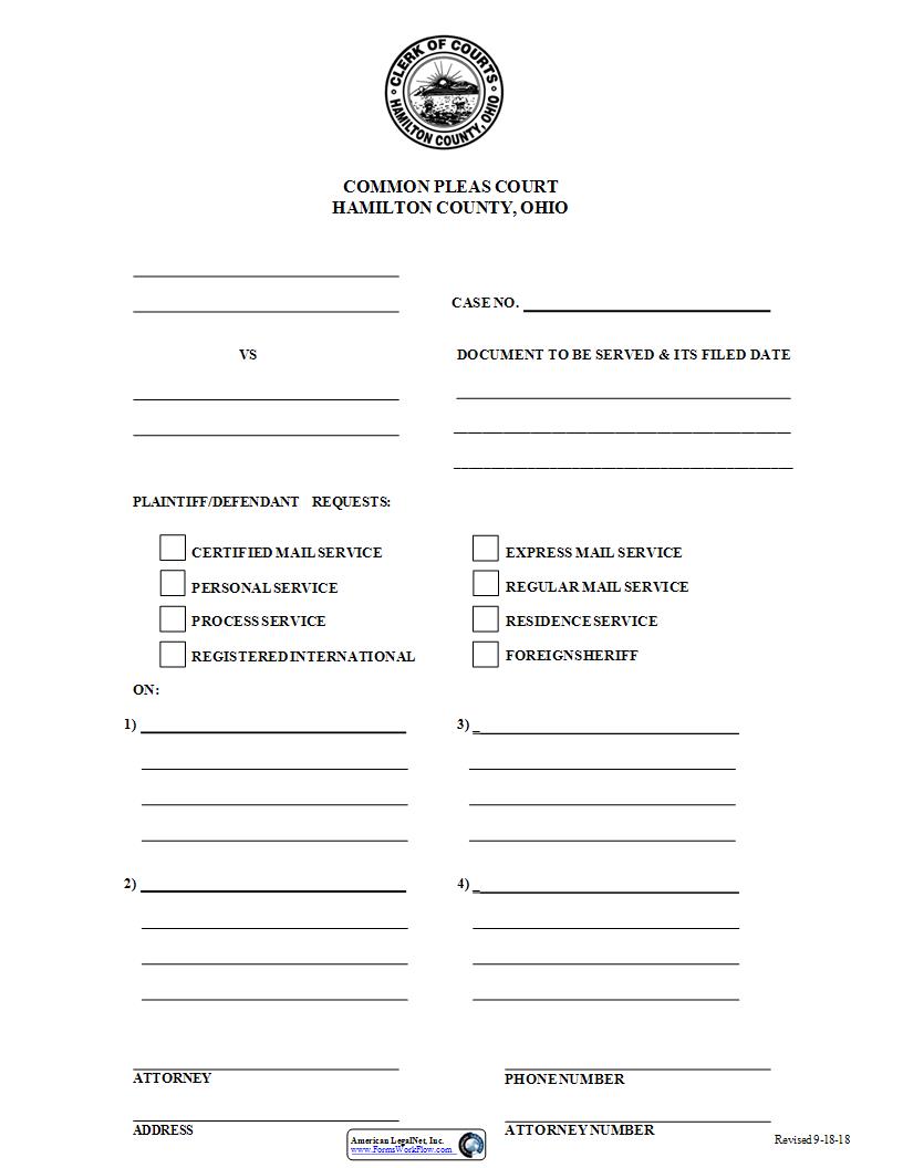 Written Request For Service | Pdf Fpdf Docx | Ohio