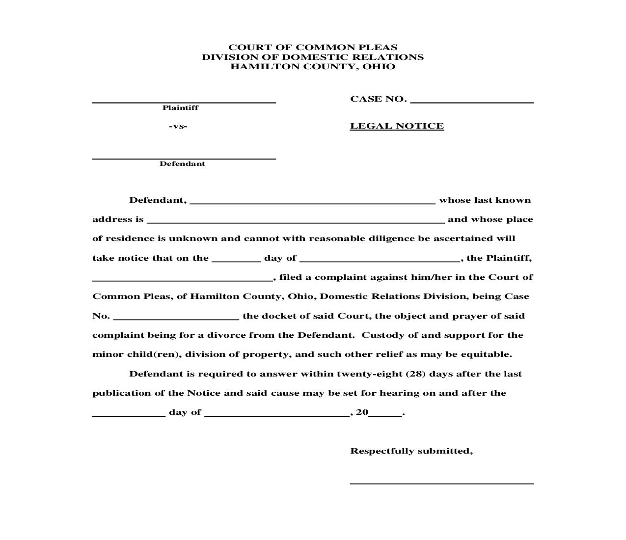 Legal Notice | Pdf Fpdf Doc Docx | Ohio