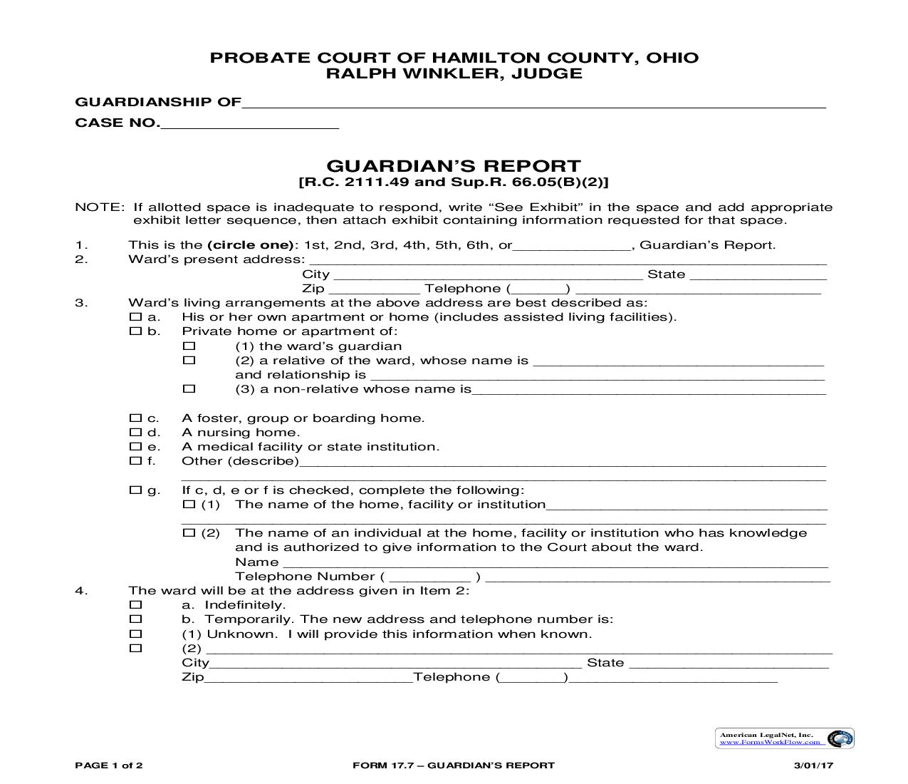 Guardians Report {17.7} | Pdf Fpdf Doc Docx | Ohio