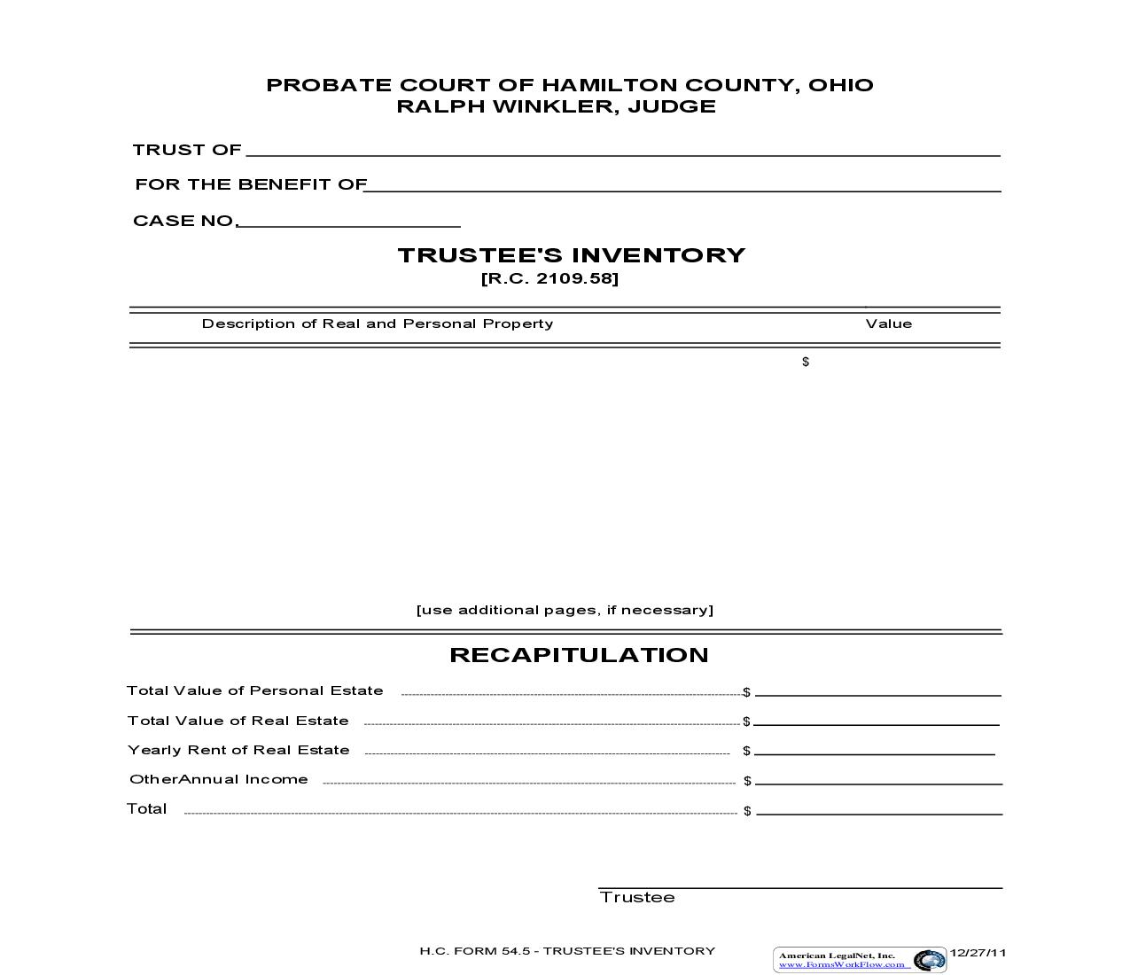 Trustees Inventory {54.5} | Pdf Fpdf Doc Docx | Ohio