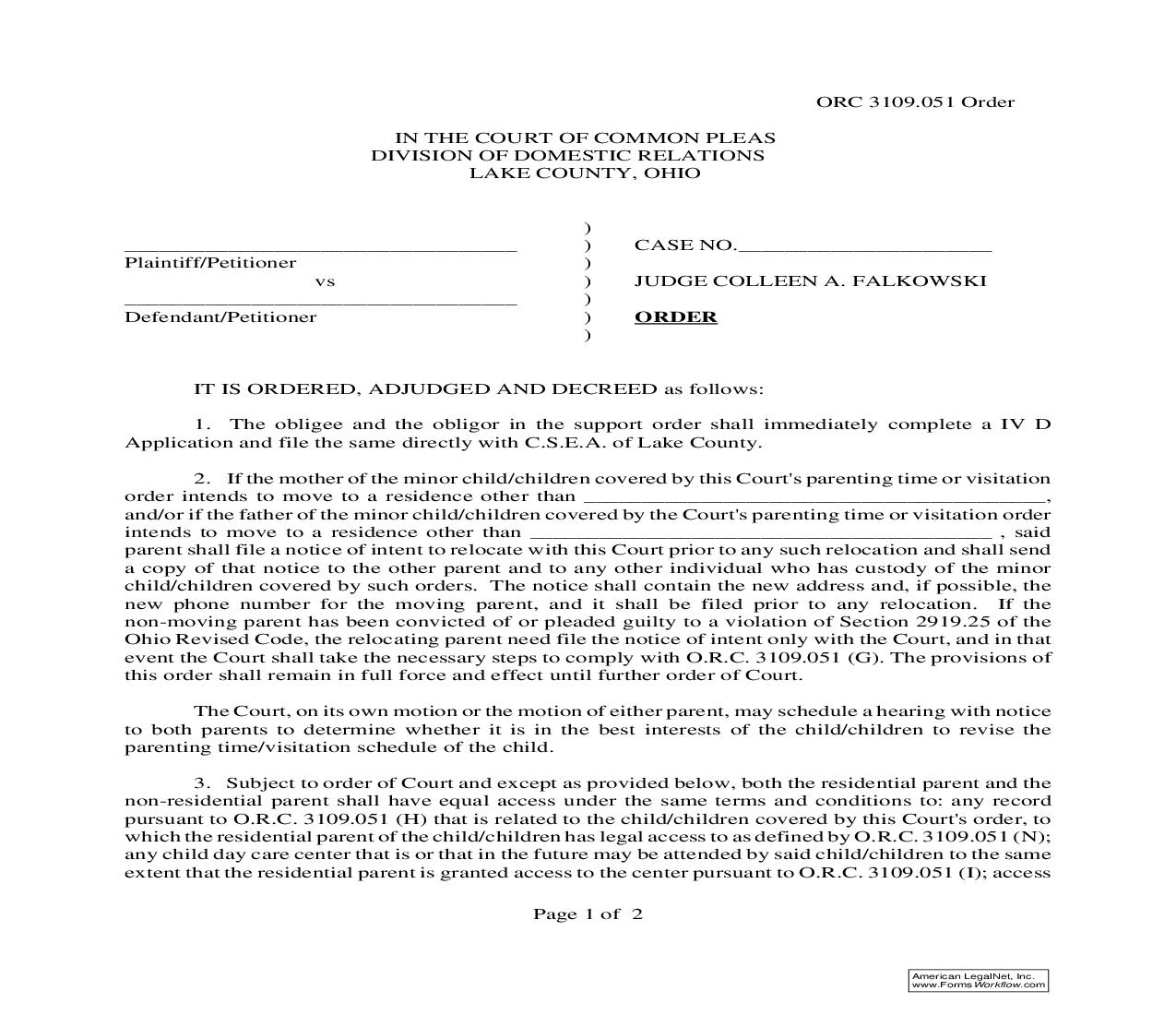 Order | Pdf Fpdf Doc Docx | Ohio