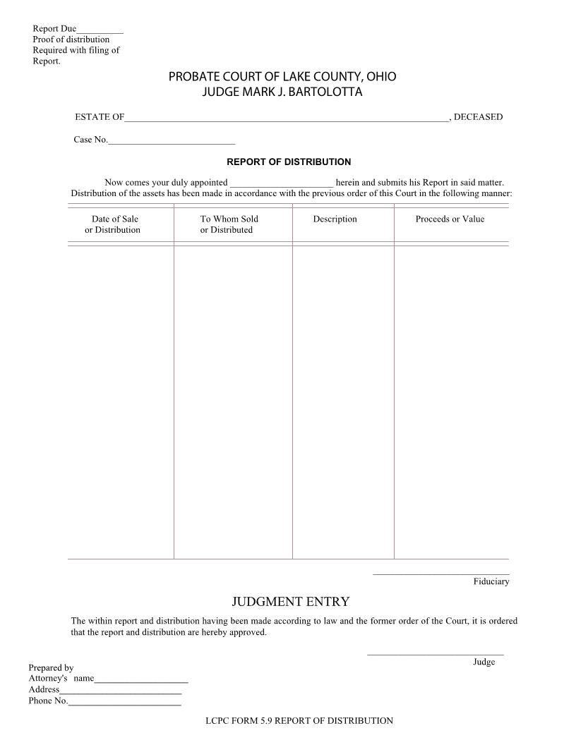 Report Of Newly Discovered Assets | Pdf Fpdf Doc Docx | Ohio