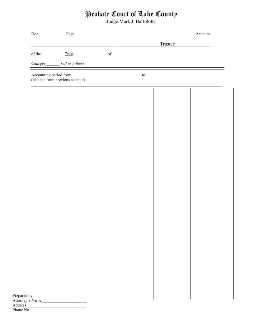 Accounting Form | Pdf Fpdf Doc Docx | Ohio