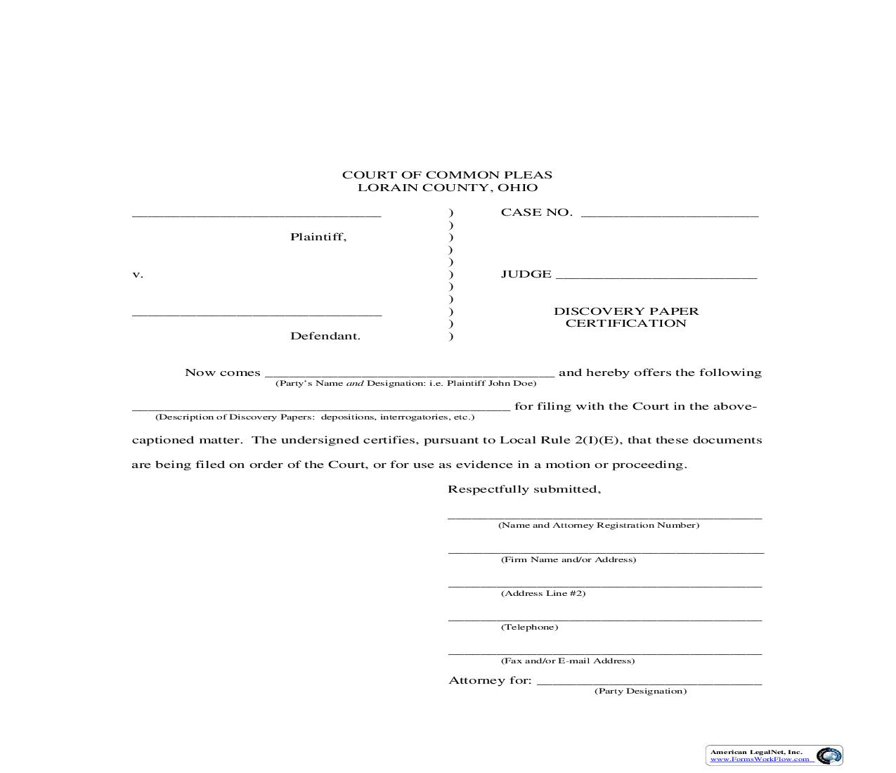 Discovery Paper Certification | Pdf Fpdf Doc Docx | Ohio