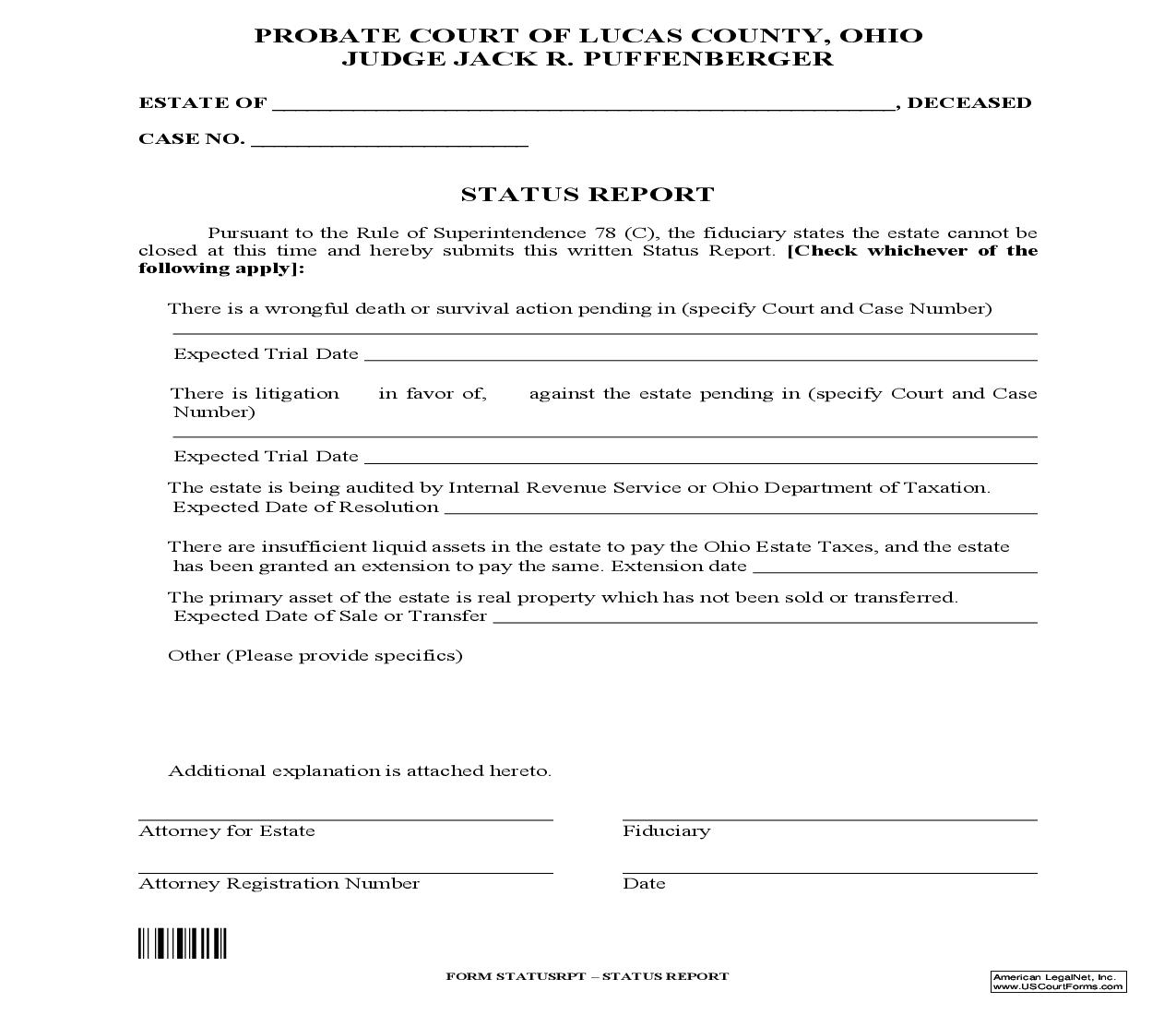 Status Report | Pdf Fpdf Doc Docx | Ohio