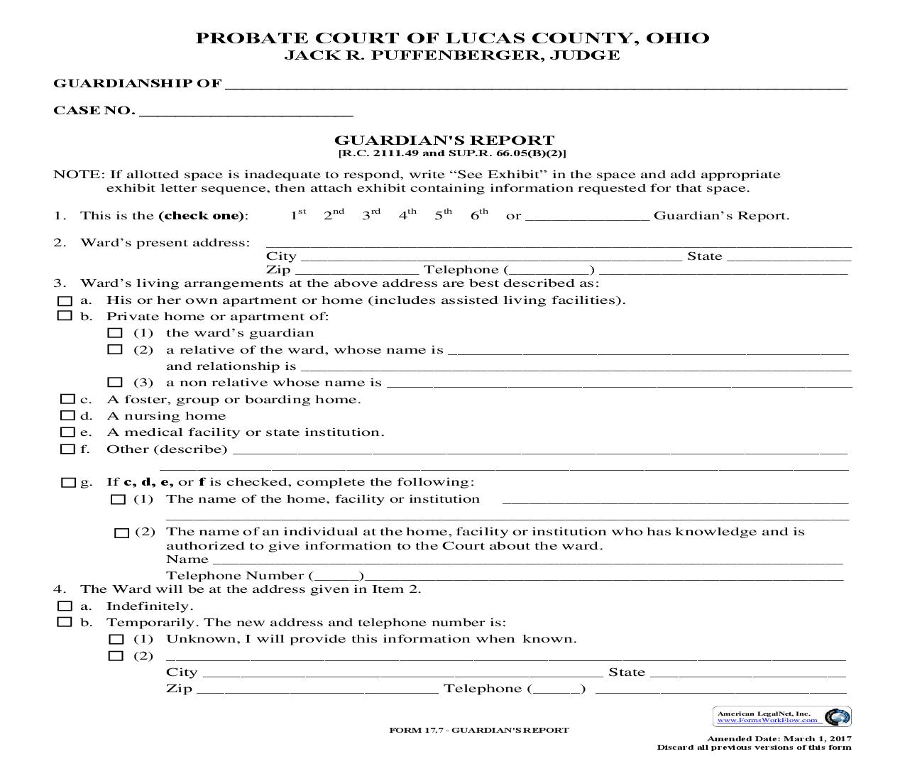 Guardians Report {17.7} | Pdf Fpdf Doc Docx | Ohio