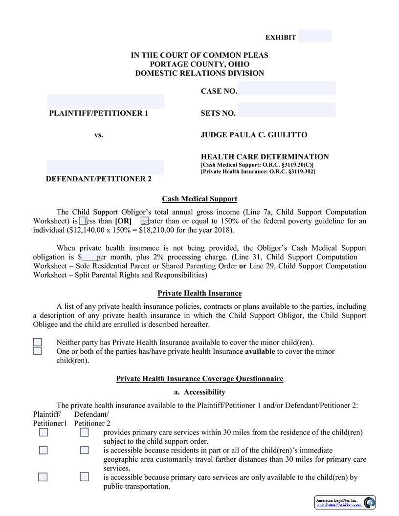 Health Care Determination | Pdf Fpdf Docx | Ohio