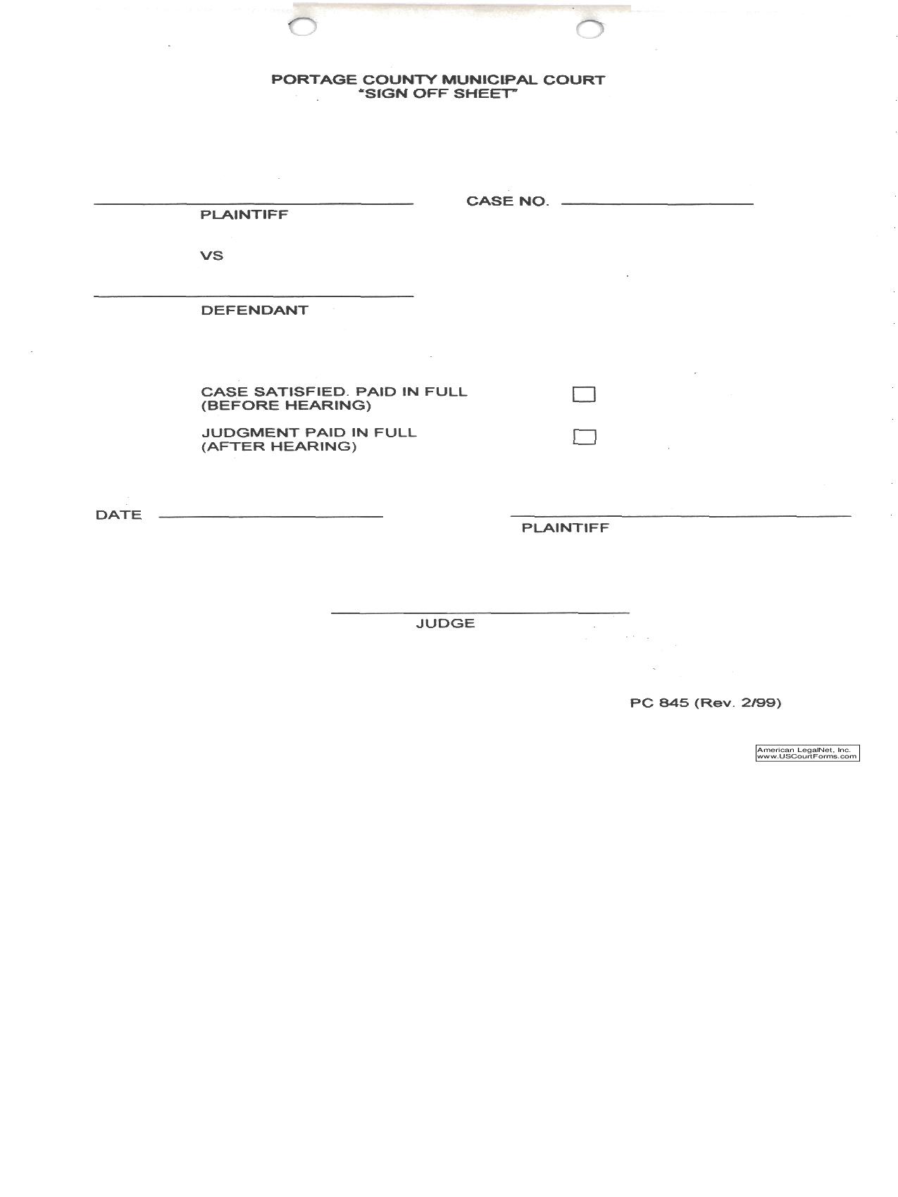 Sign Off Sheet | Pdf Fpdf Doc Docx | Ohio