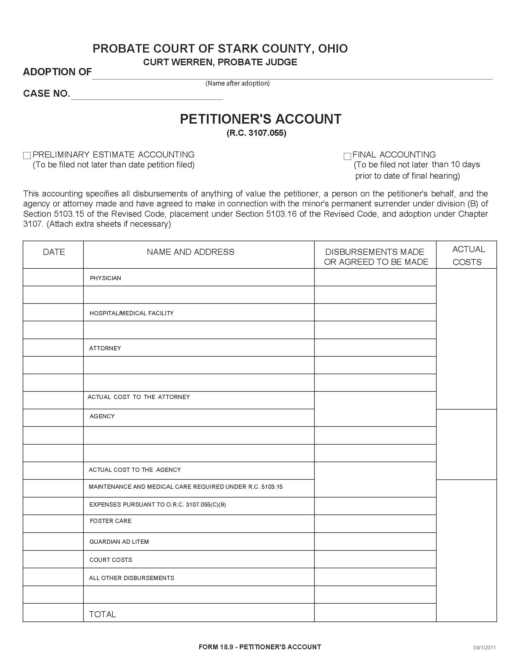 Petitioners Account {18.9} | Pdf Fpdf Doc Docx | Ohio