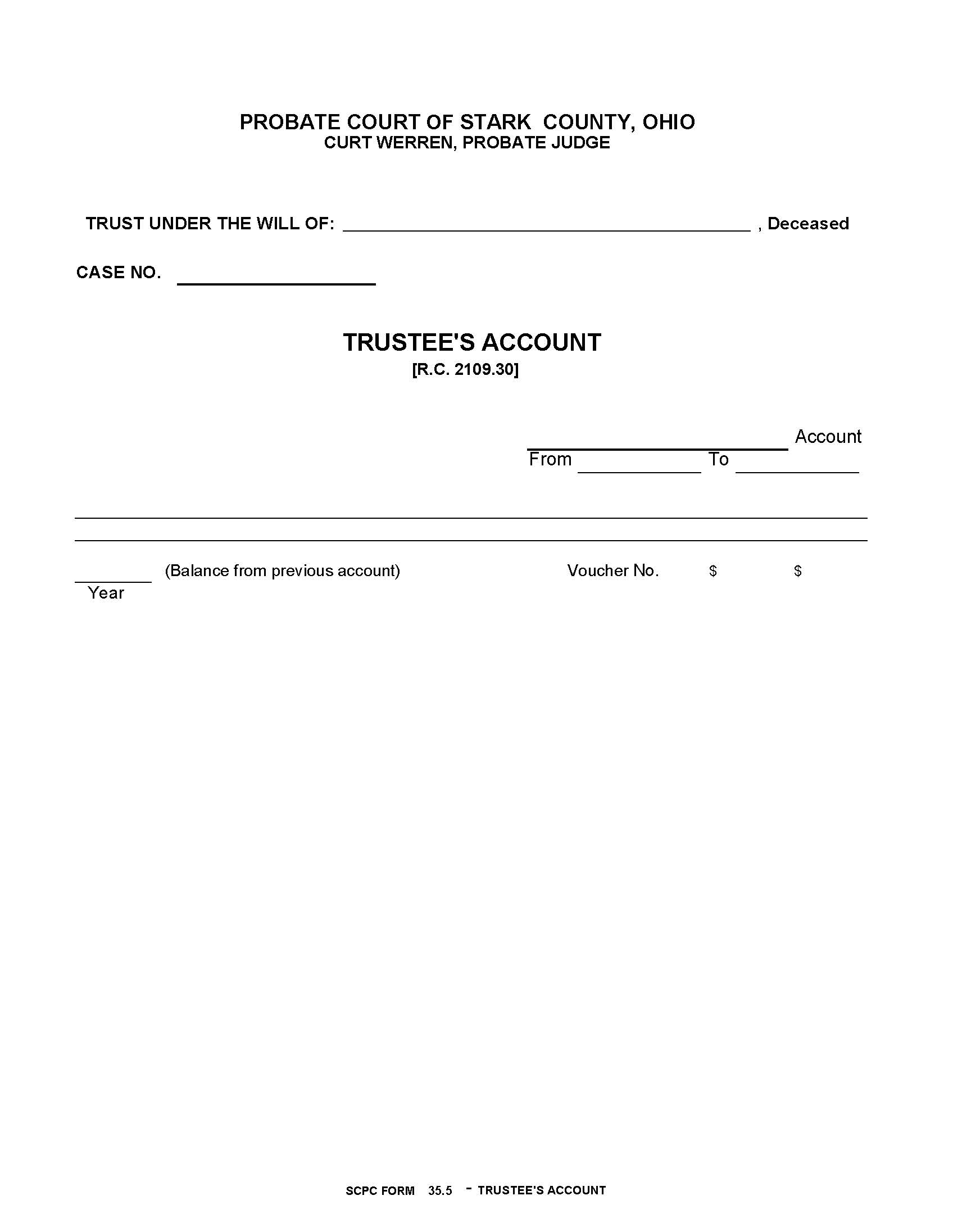 Trustees Account {35.5} | Pdf Fpdf Doc Docx | Ohio