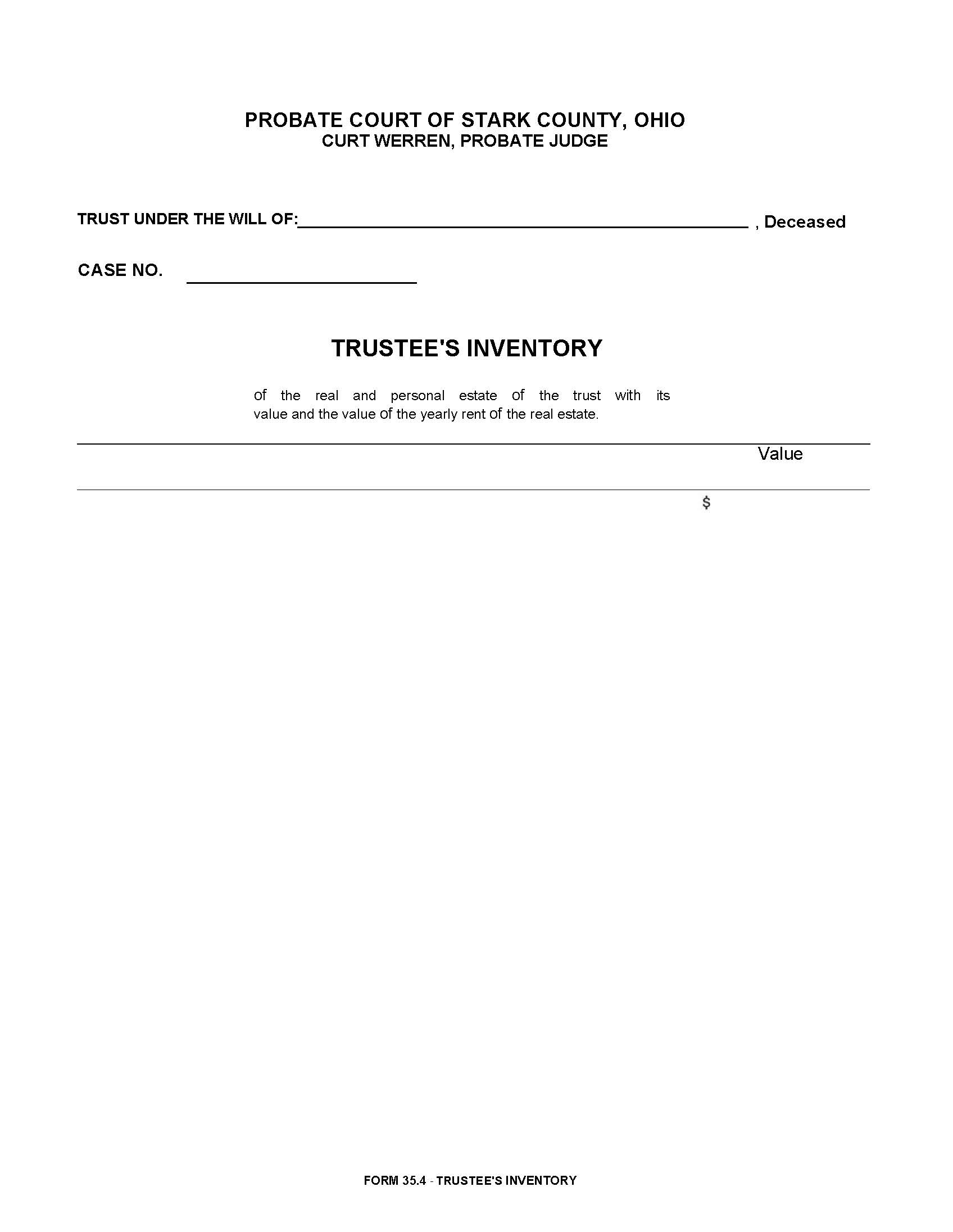 Trustees Inventory {35.4} | Pdf Fpdf Doc Docx | Ohio