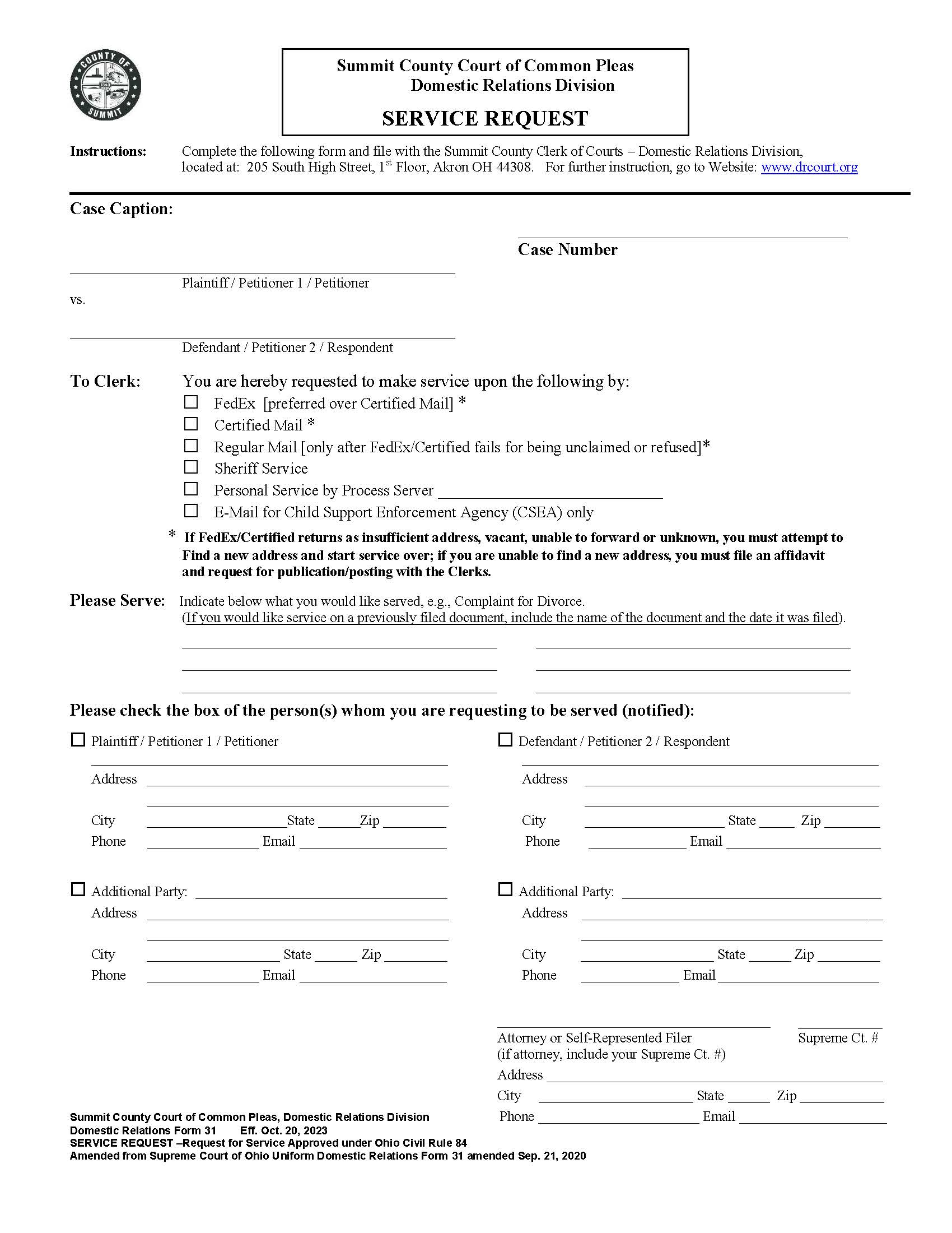 Service Request {31} | Pdf Fpdf Doc Docx | Ohio