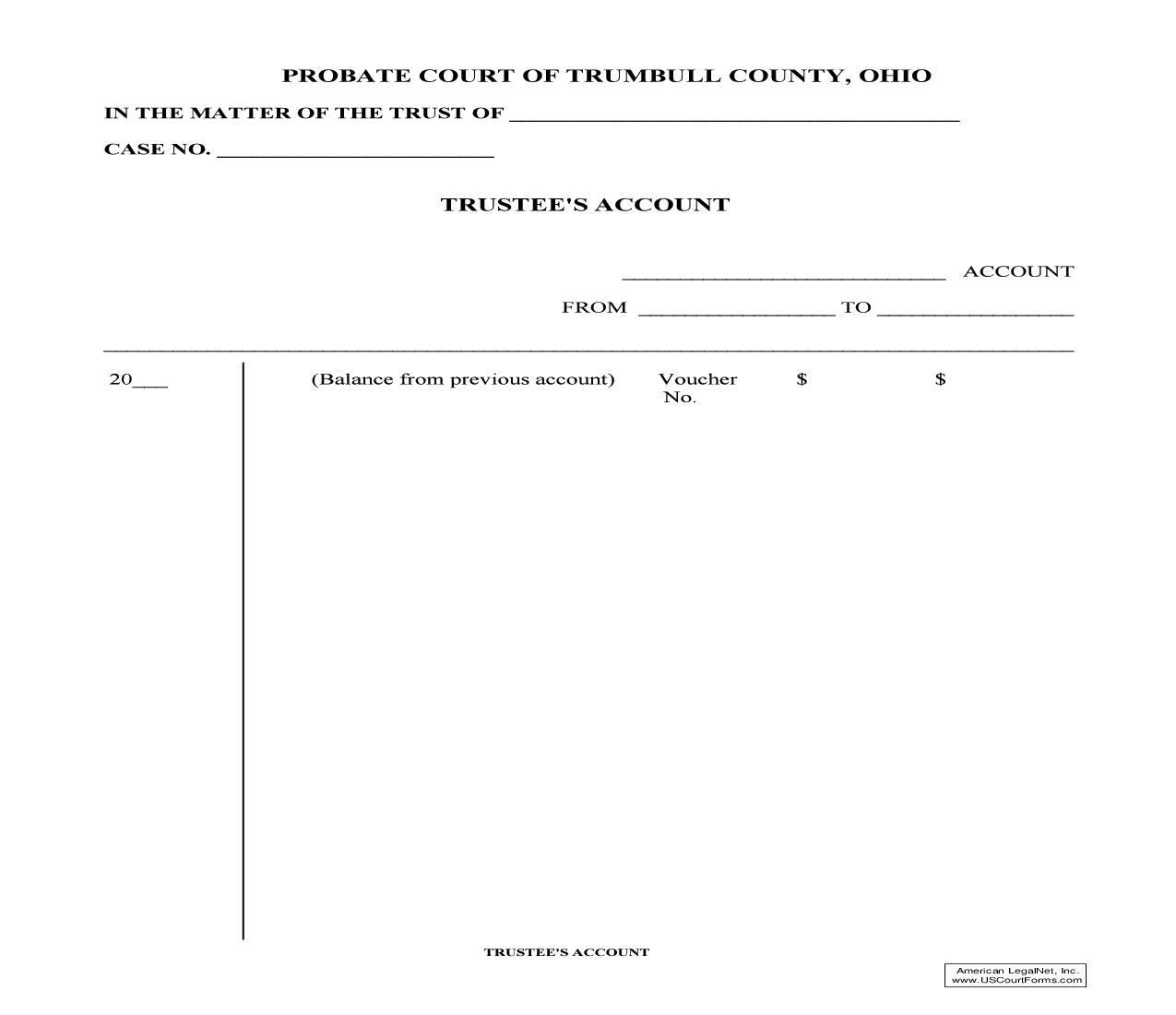 Trustees Account | Pdf Fpdf Doc Docx | Ohio