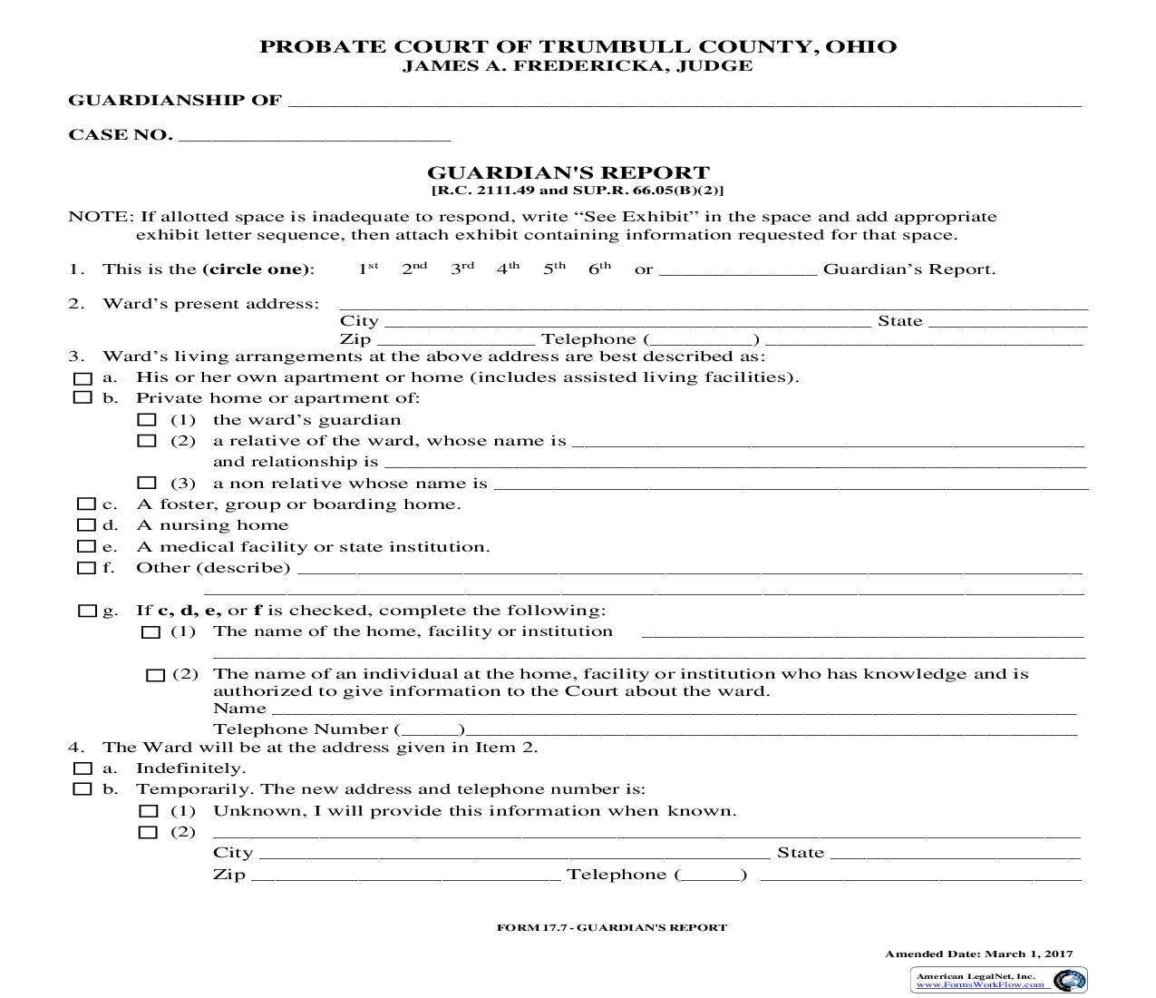 Guardians Report  (Trumbull) {17.7} | Pdf Fpdf Doc Docx | Ohio