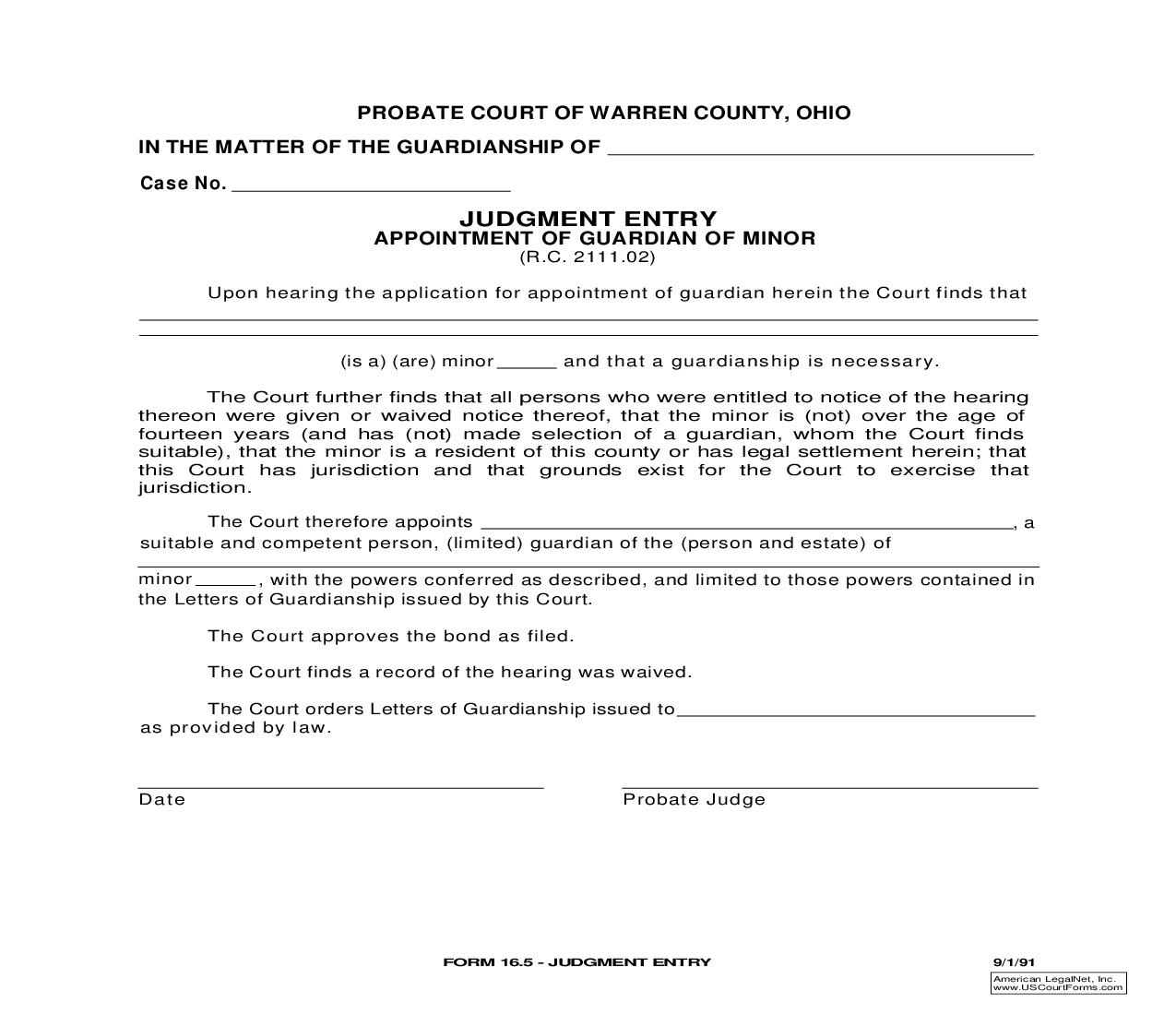 Judgment Entry {16.5} | Pdf Fpdf Doc Docx | Ohio