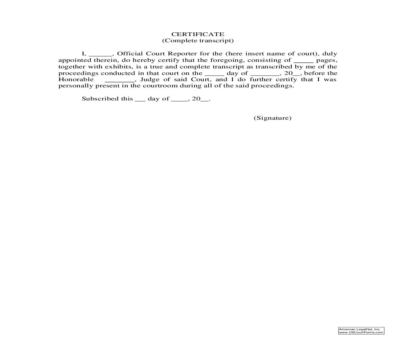 Certificate (Complete Transcript) | Pdf Fpdf Doc Docx | Ohio