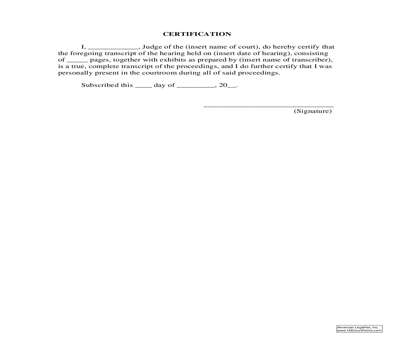 Certificate Of Judge | Pdf Fpdf Doc Docx | Ohio