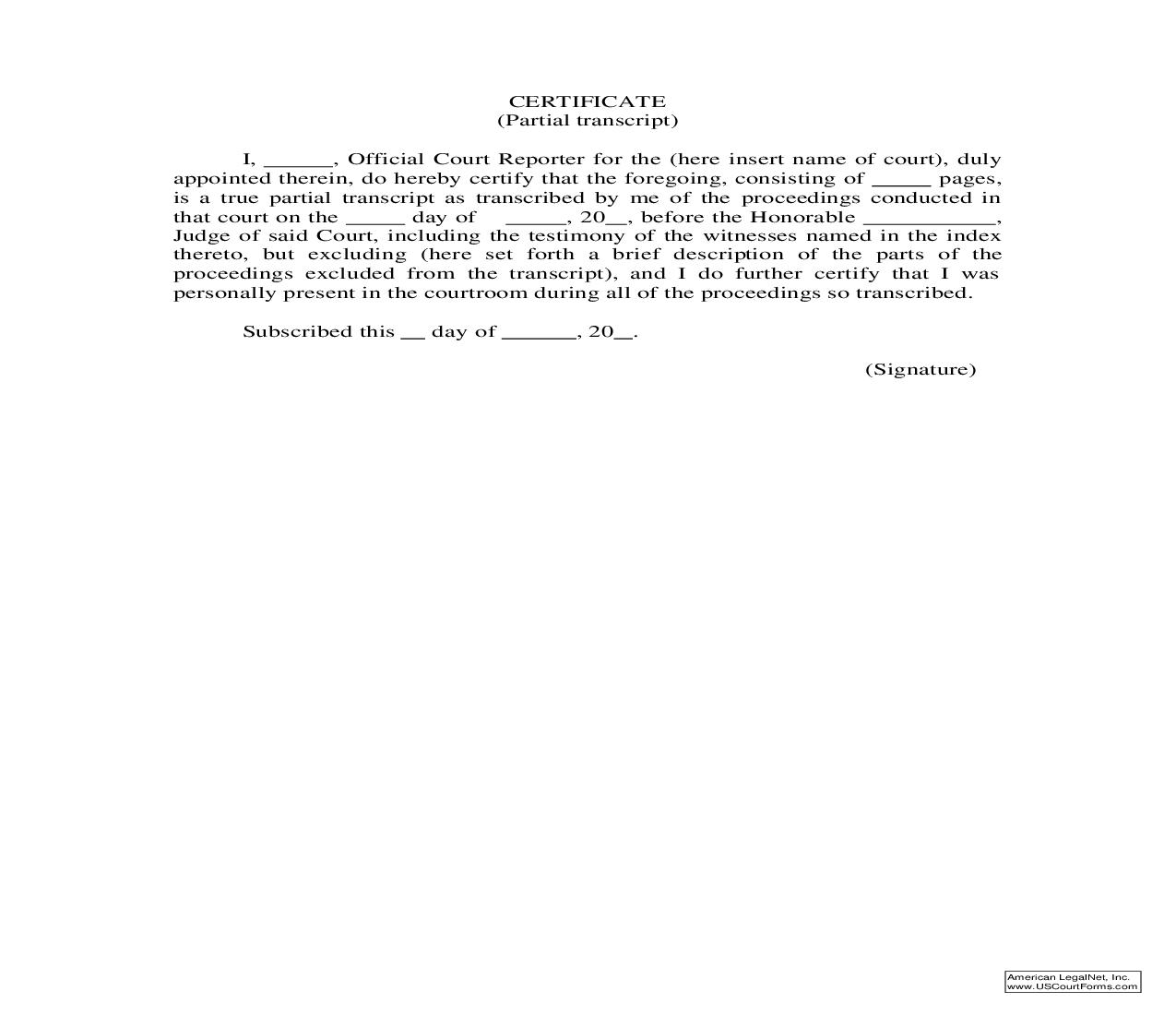 Certificate Partial Transcript | Pdf Fpdf Doc Docx | Ohio