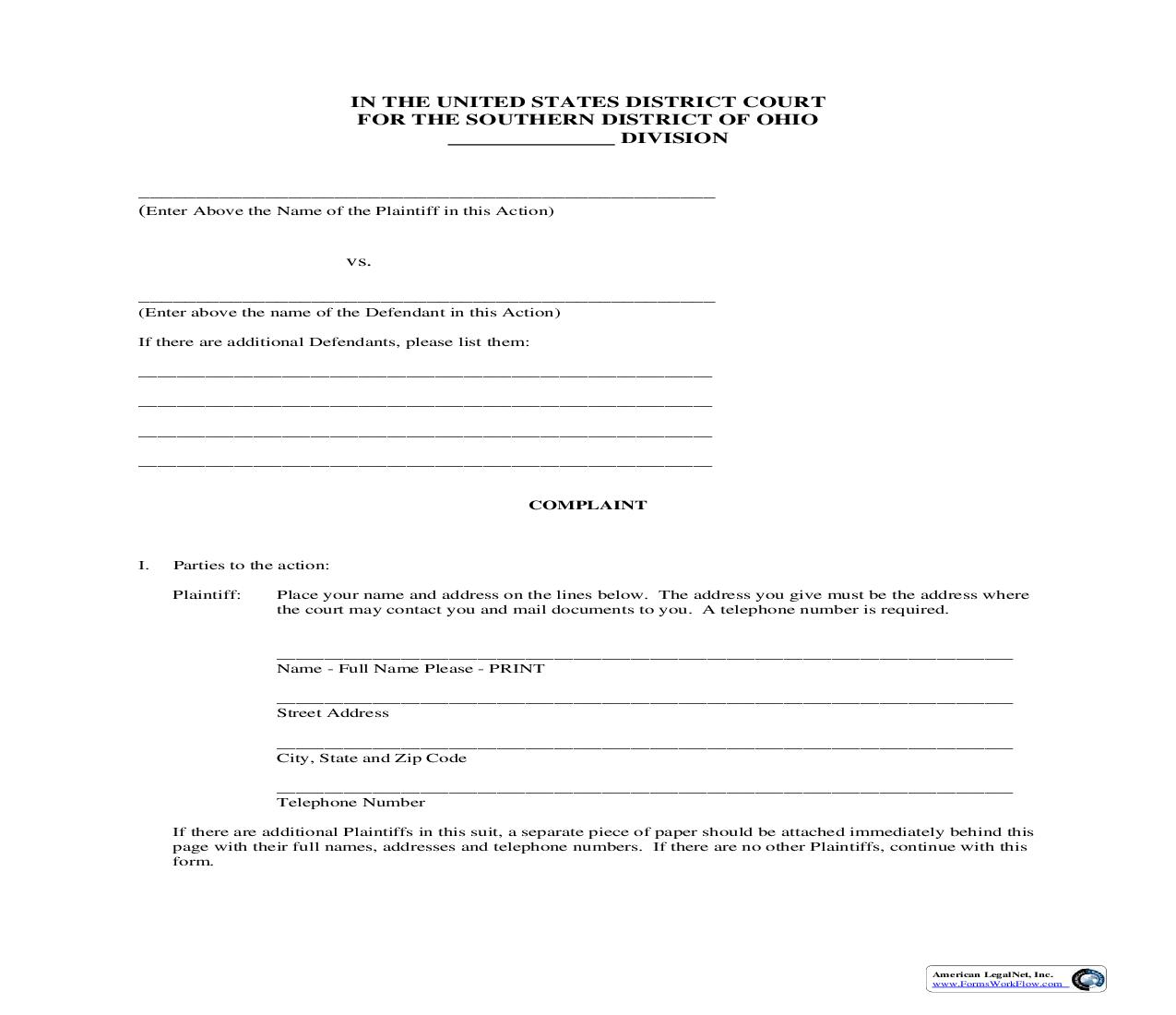 Complaint | Pdf Fpdf Doc Docx | Ohio