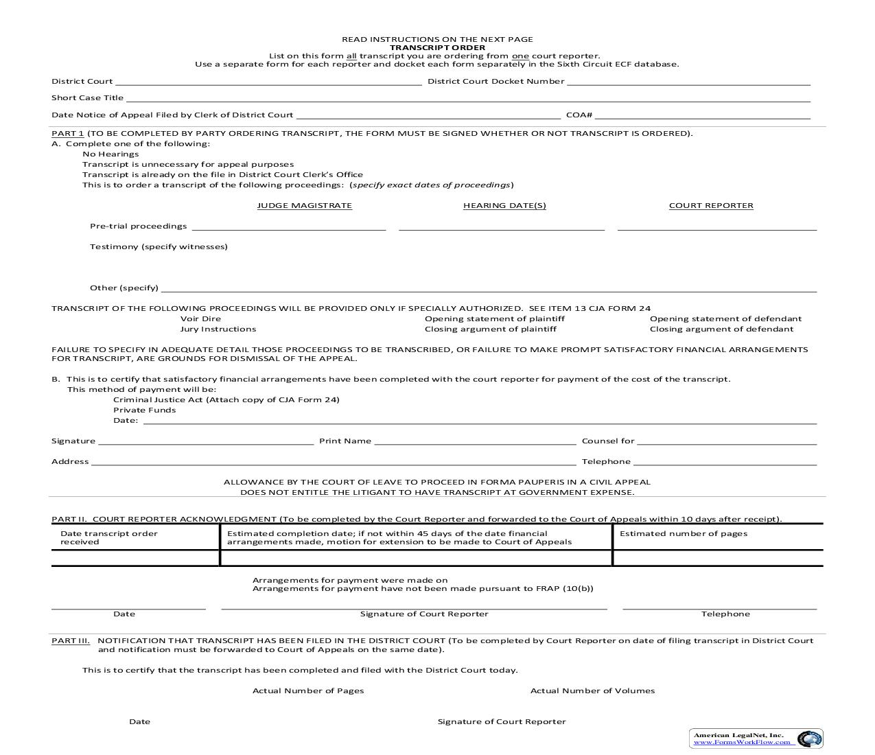 Transcript Order | Pdf Fpdf Doc Docx | Ohio