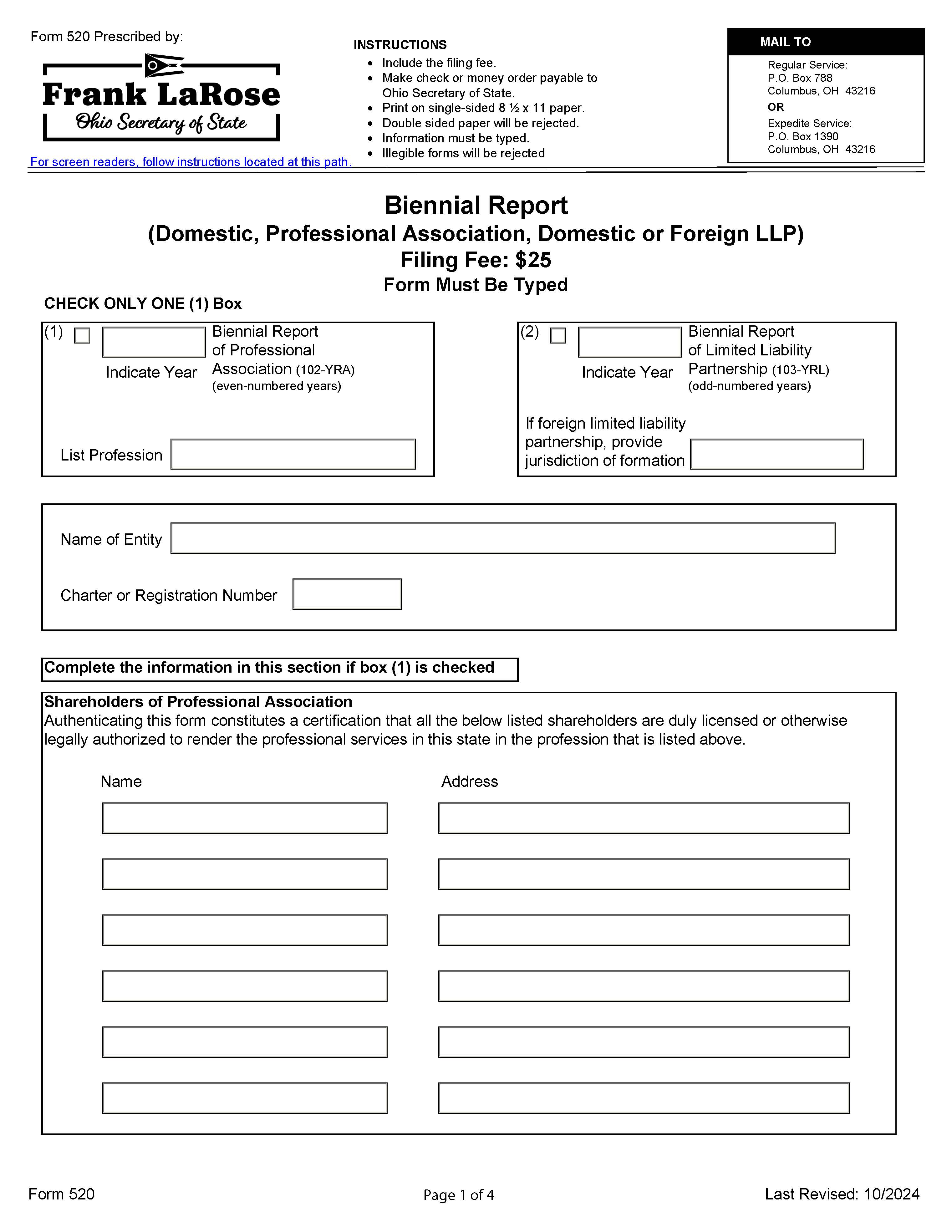 Biennial Report {520} | Pdf Fpdf Docx | Ohio