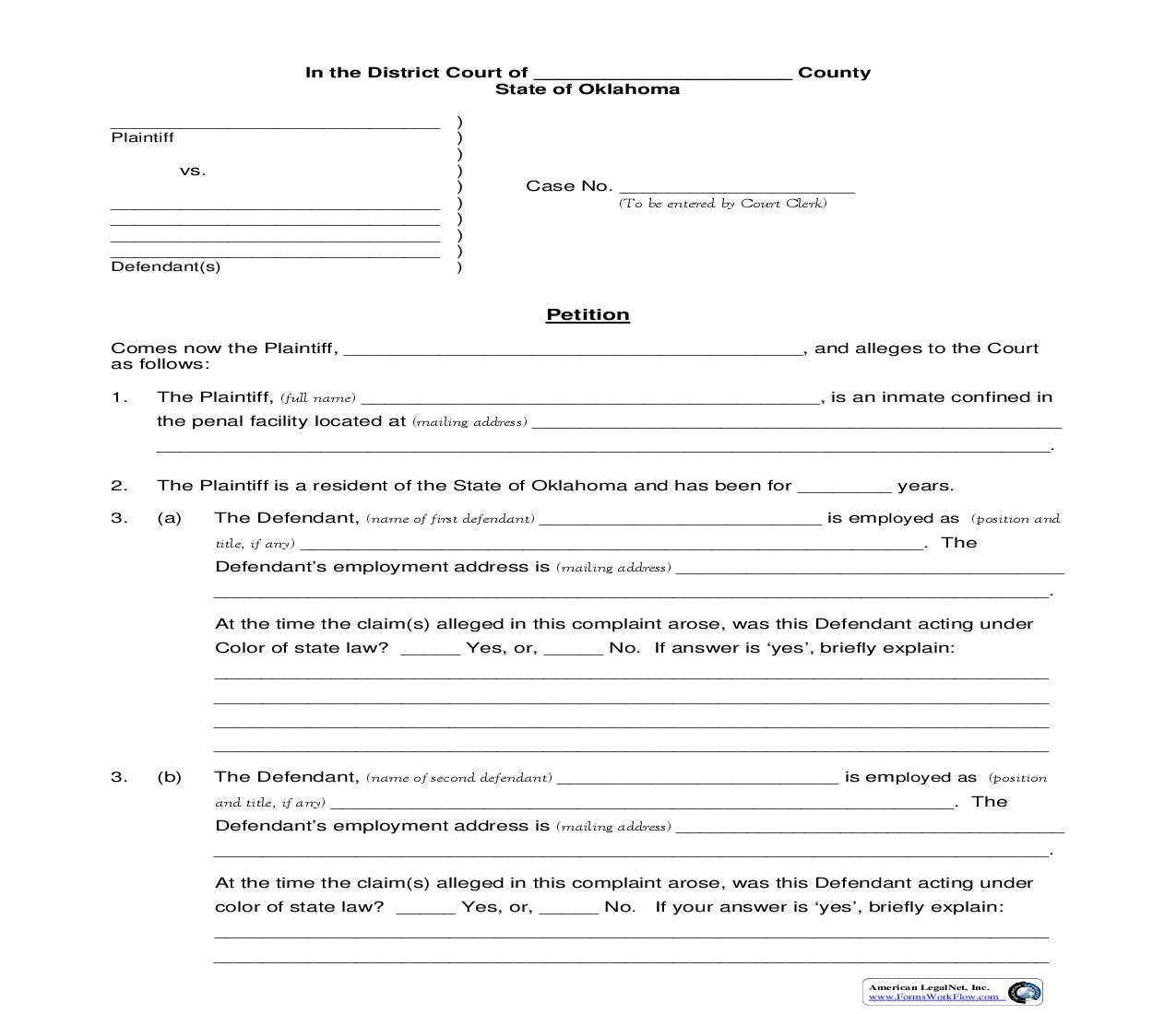 Petition {7} | Pdf Fpdf Doc Docx | Oklahoma