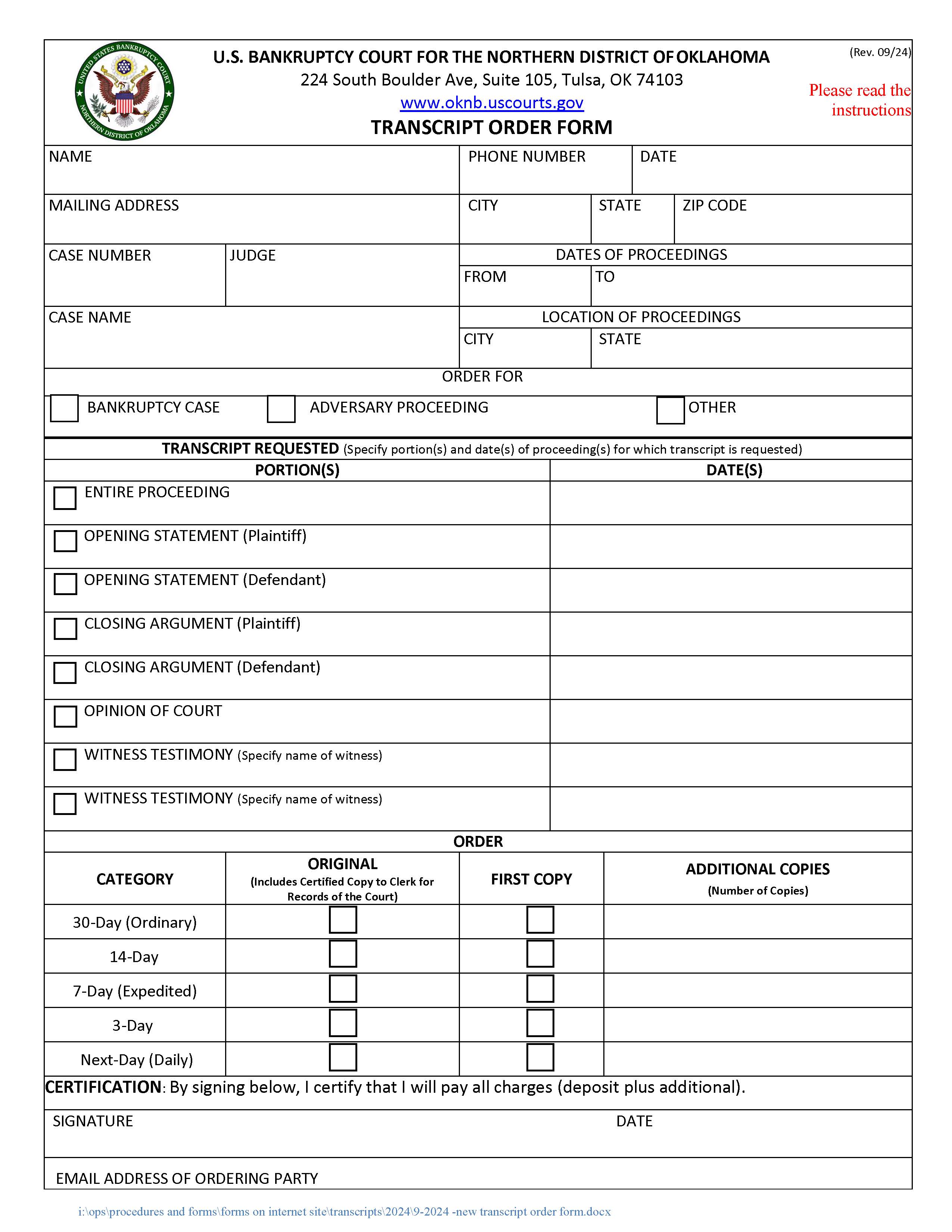 Transcript Order Form | Pdf Fpdf Docx | Oklahoma