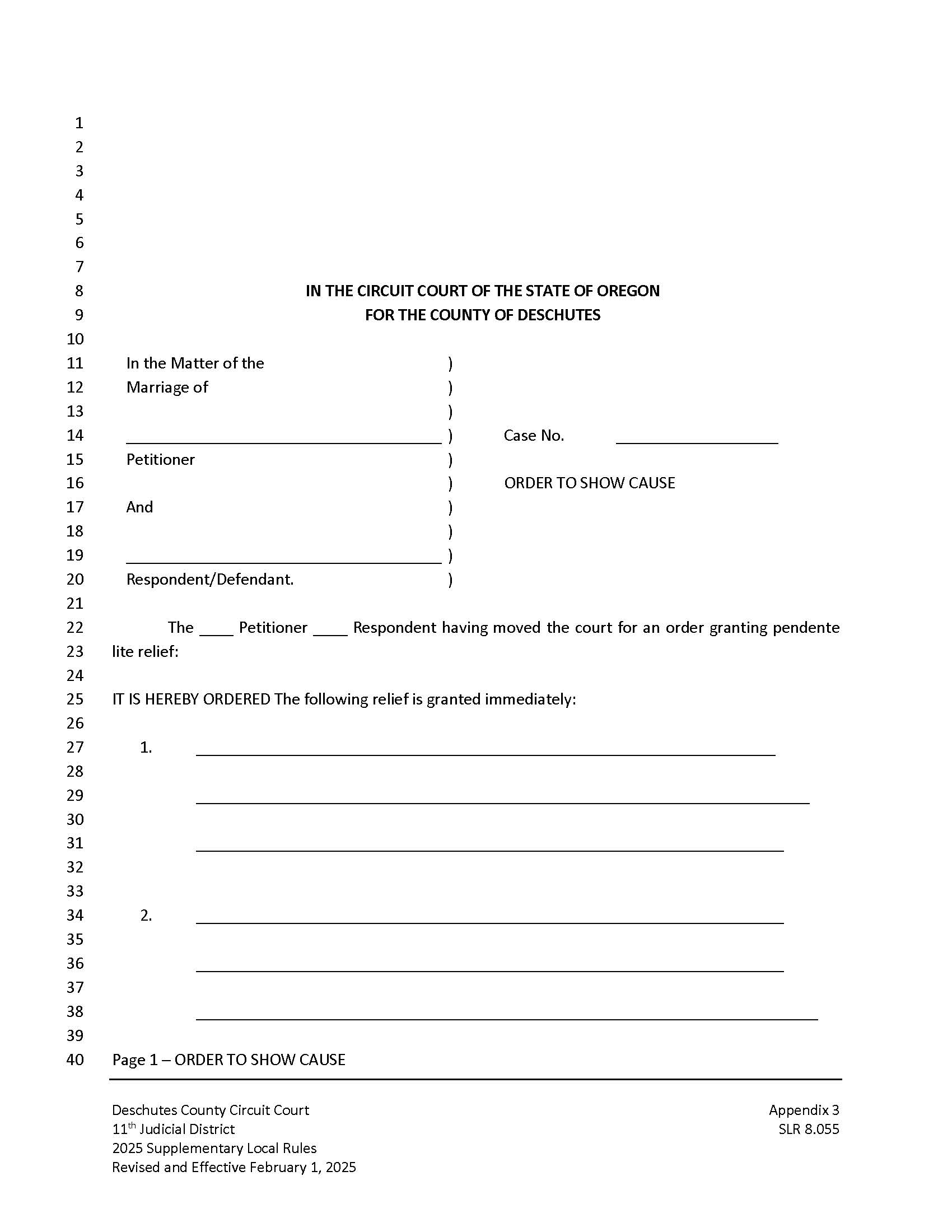 Order To Show Cause {App 3} | Pdf Fpdf Docx | Oregon