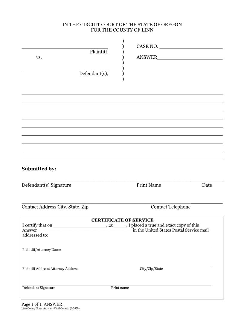 Answer | Pdf Fpdf Docx | Oregon