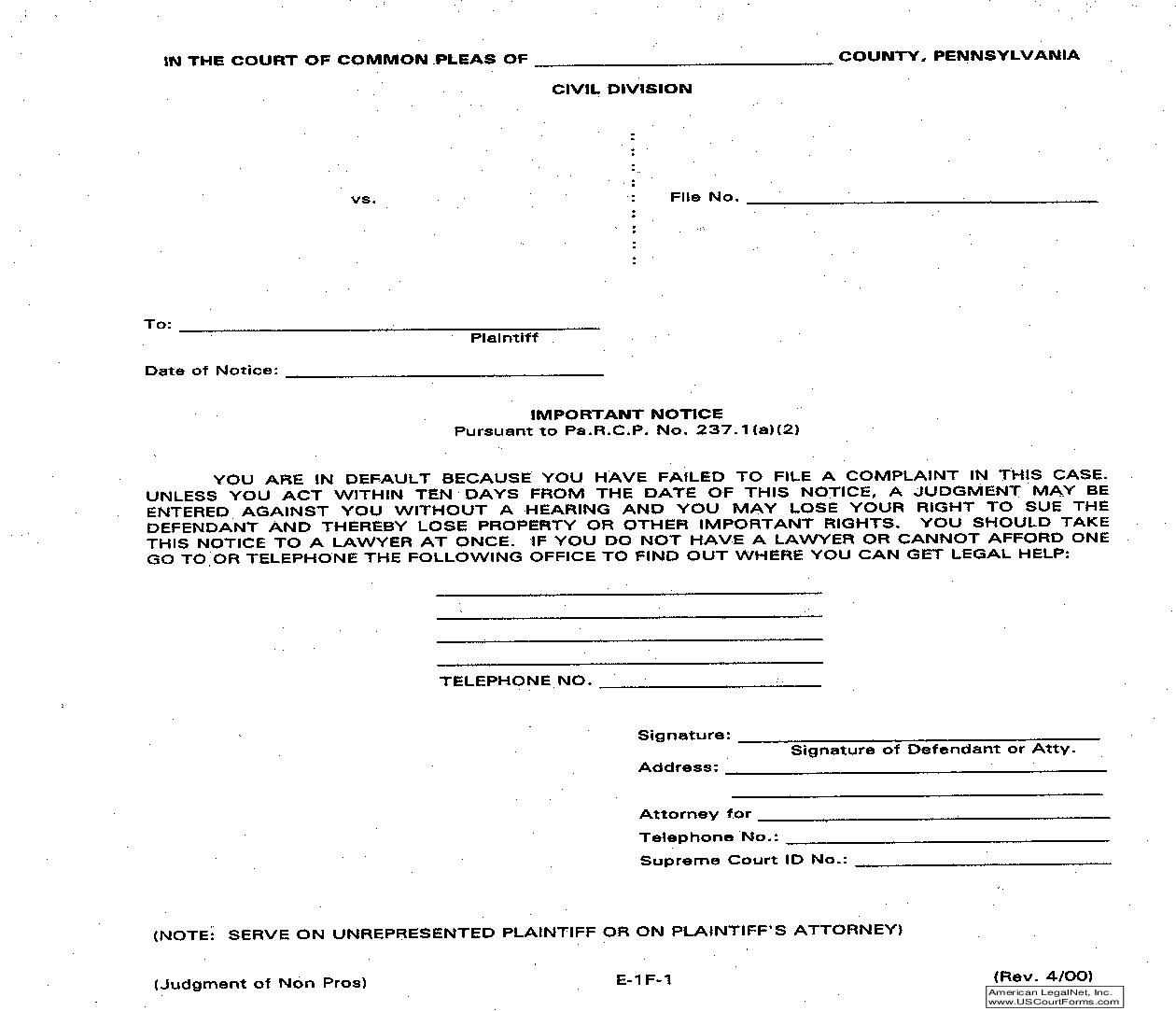 Important Notice | Pdf Fpdf Doc Docx | Pennsylvania