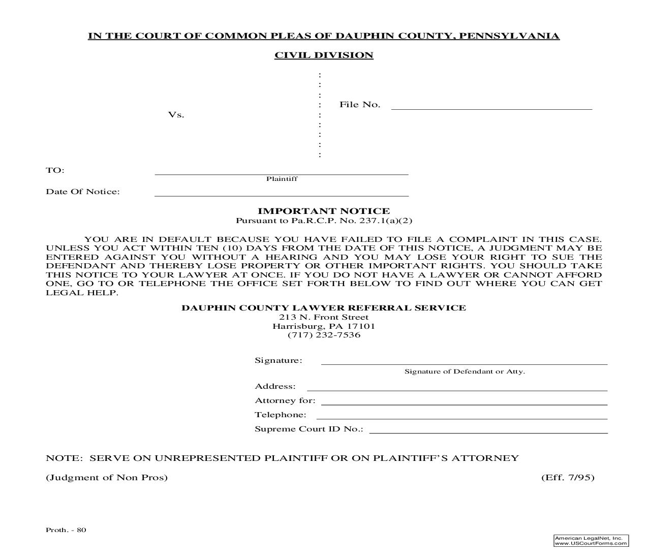 Important Notice (10 Day Notice) | Pdf Fpdf Doc Docx | Pennsylvania