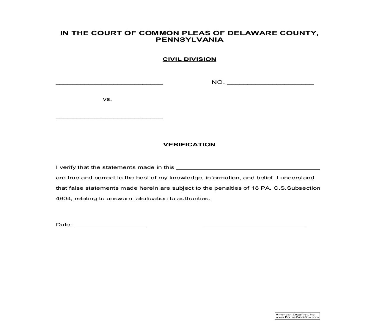 Verification | Pdf Fpdf Doc Docx | Pennsylvania